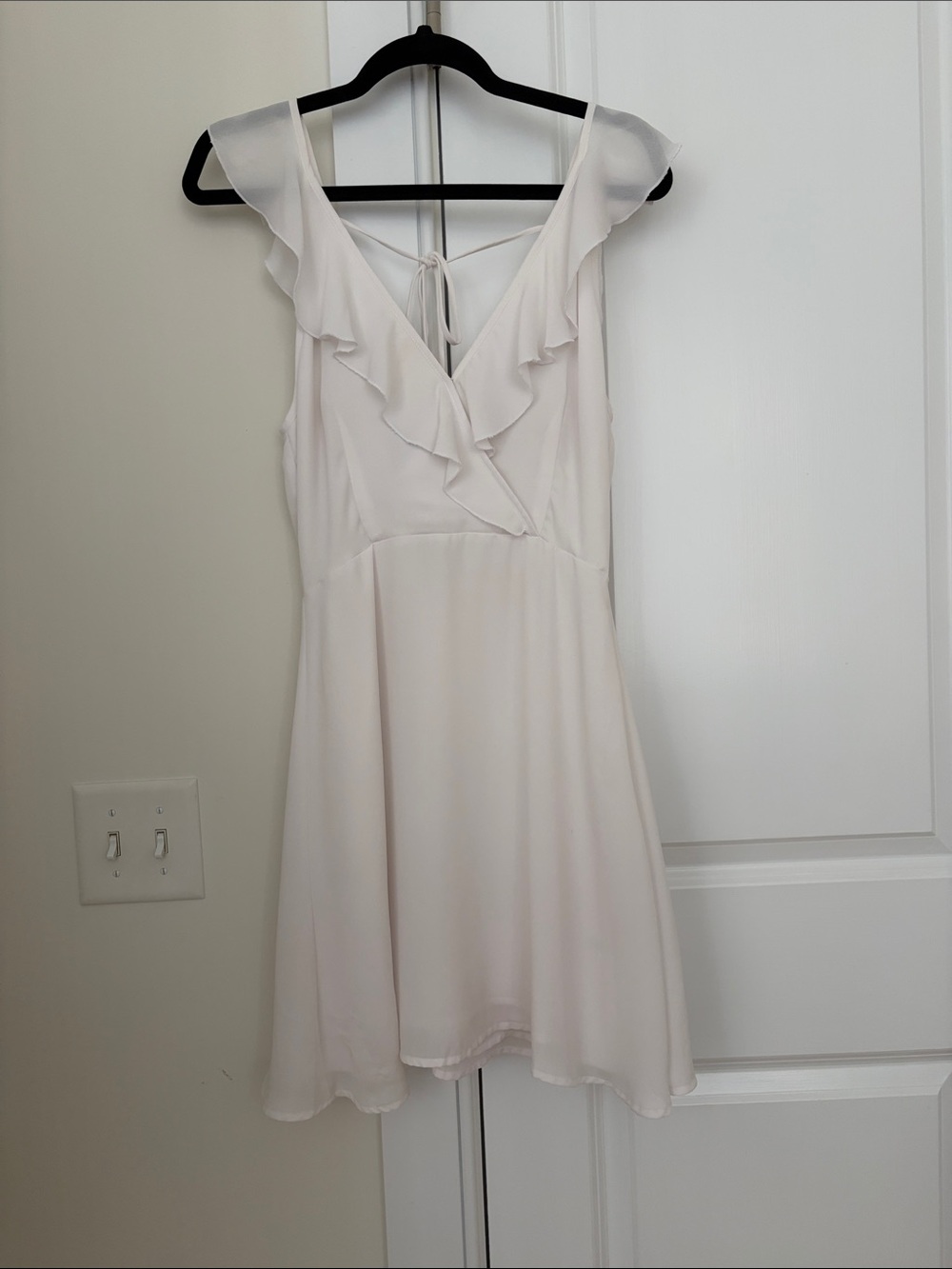 Altered state white mini dress with open back